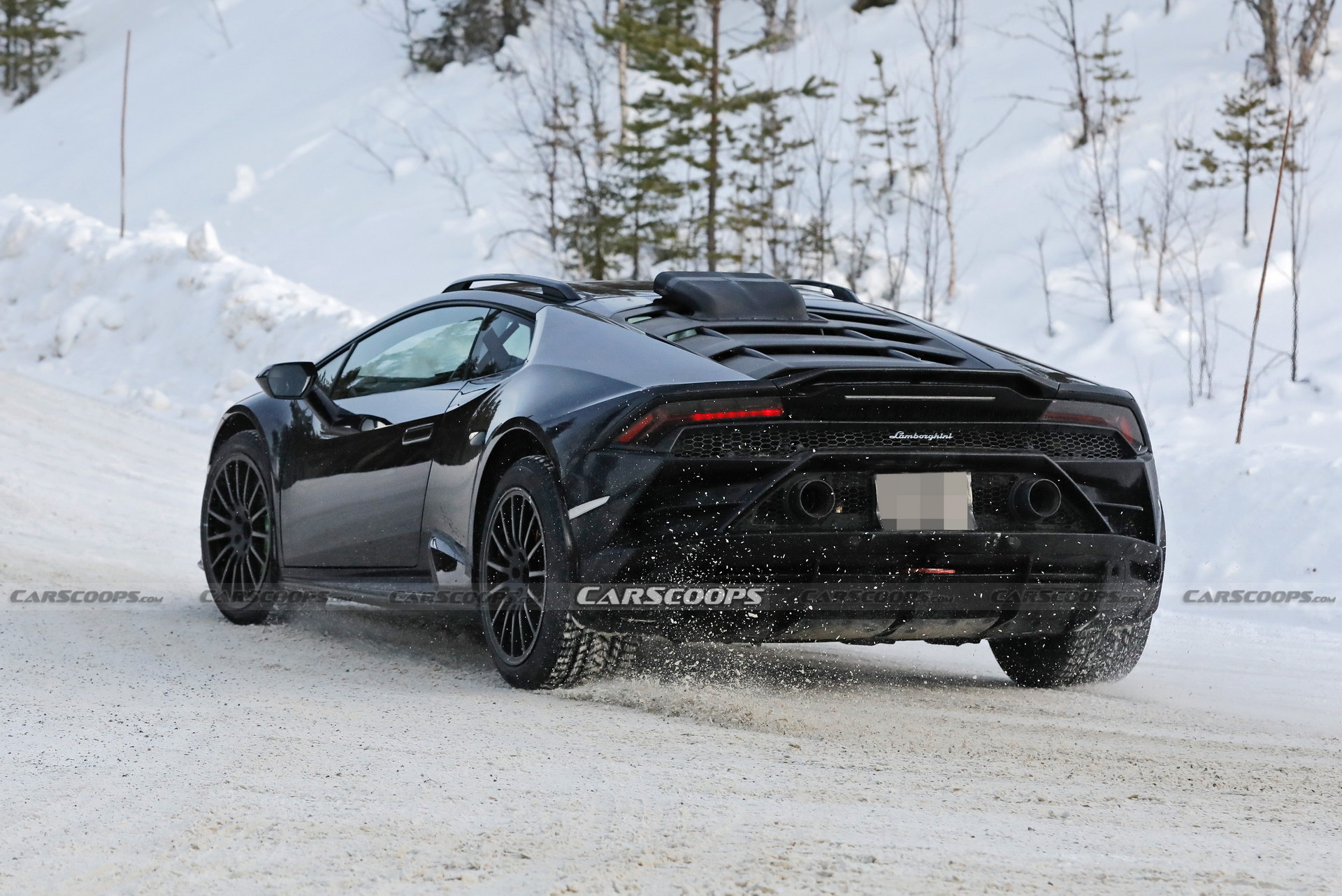 Lamborghini Spied Testing Huracán Sterrato Jacked Up Super Off-Roader