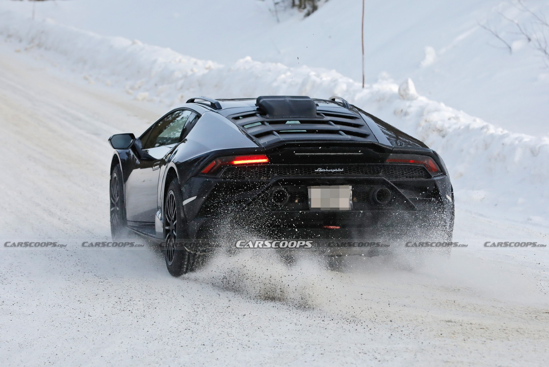 Lamborghini Spied Testing Huracán Sterrato Jacked Up Super Off-Roader