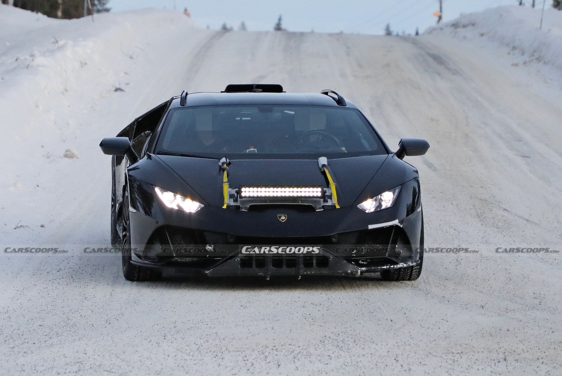 Lamborghini Spied Testing Huracán Sterrato Jacked Up Super Off-Roader