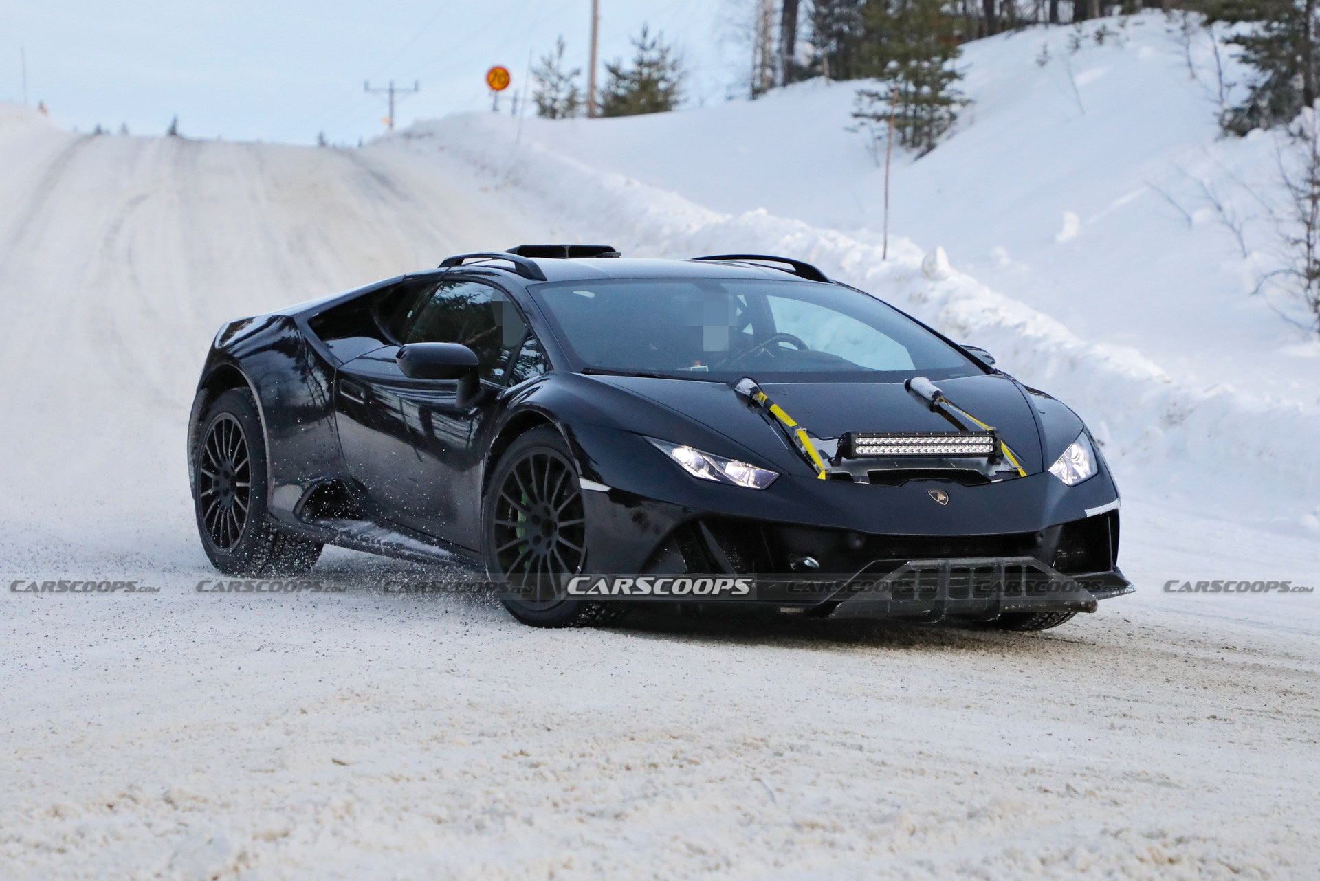 Lamborghini Spied Testing Huracán Sterrato Jacked Up Super Off-Roader