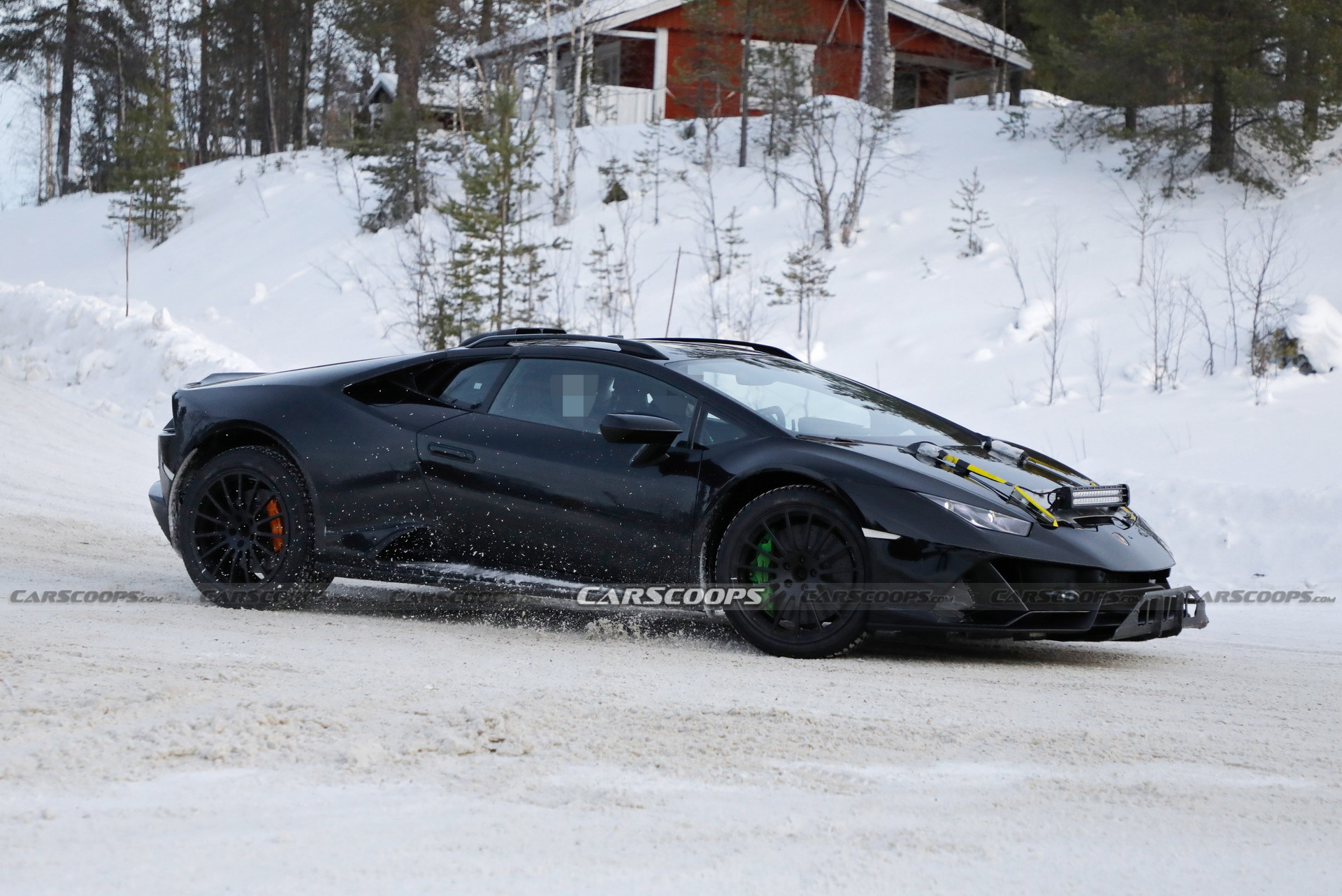Lamborghini Spied Testing Huracán Sterrato Jacked Up Super Off-Roader
