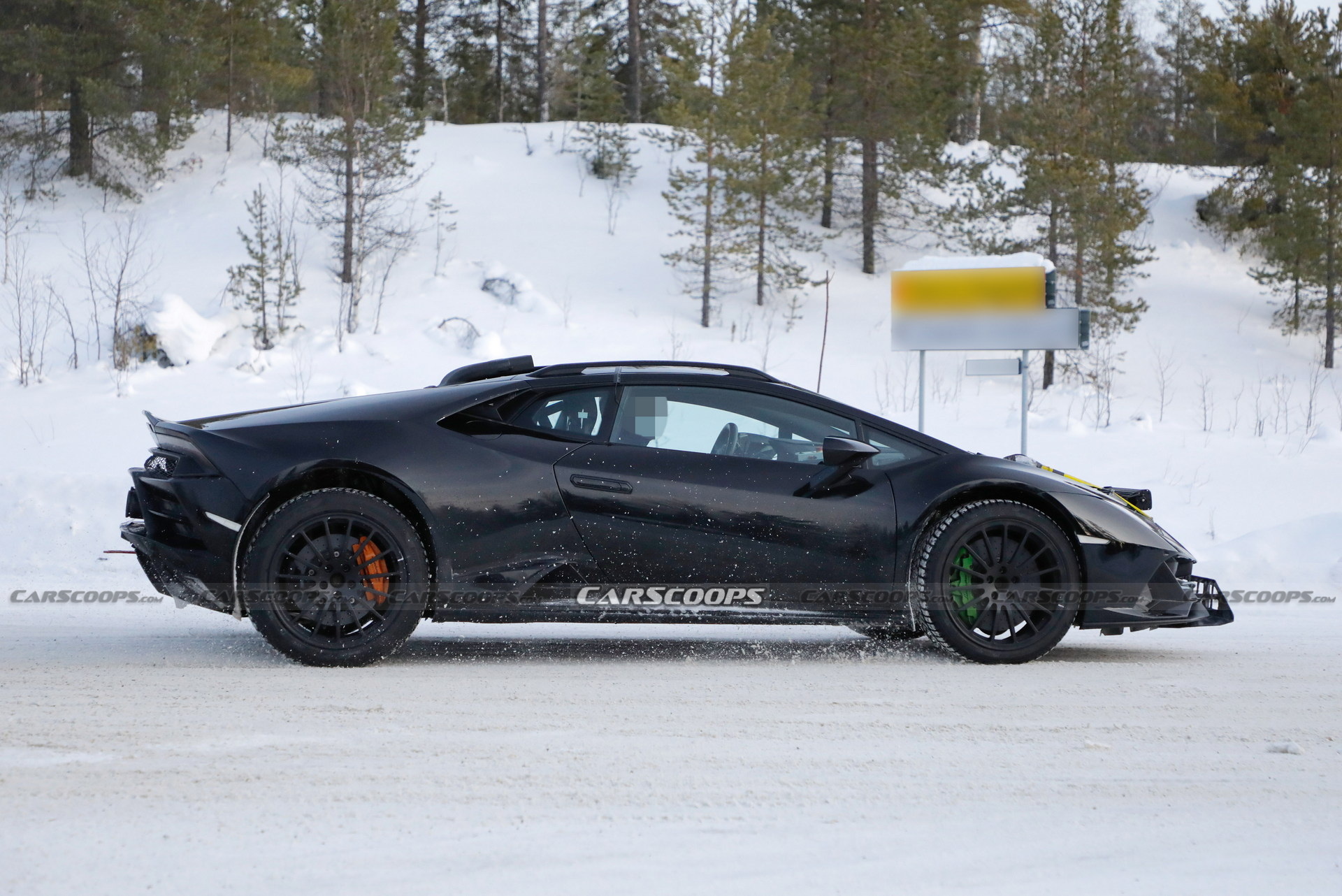 Lamborghini Spied Testing Huracán Sterrato Jacked Up Super Off-Roader