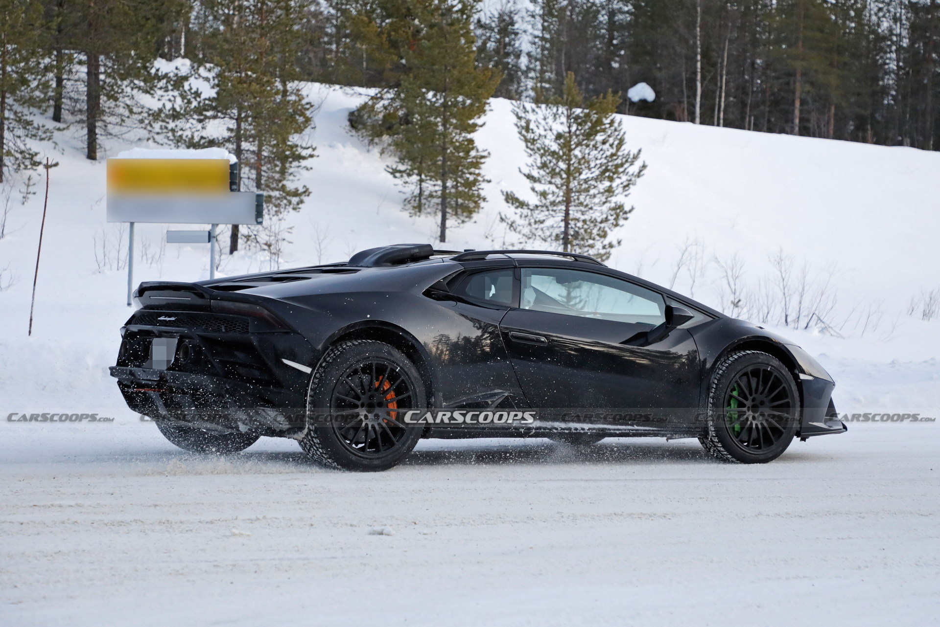 Lamborghini Spied Testing Huracán Sterrato Jacked Up Super Off-Roader