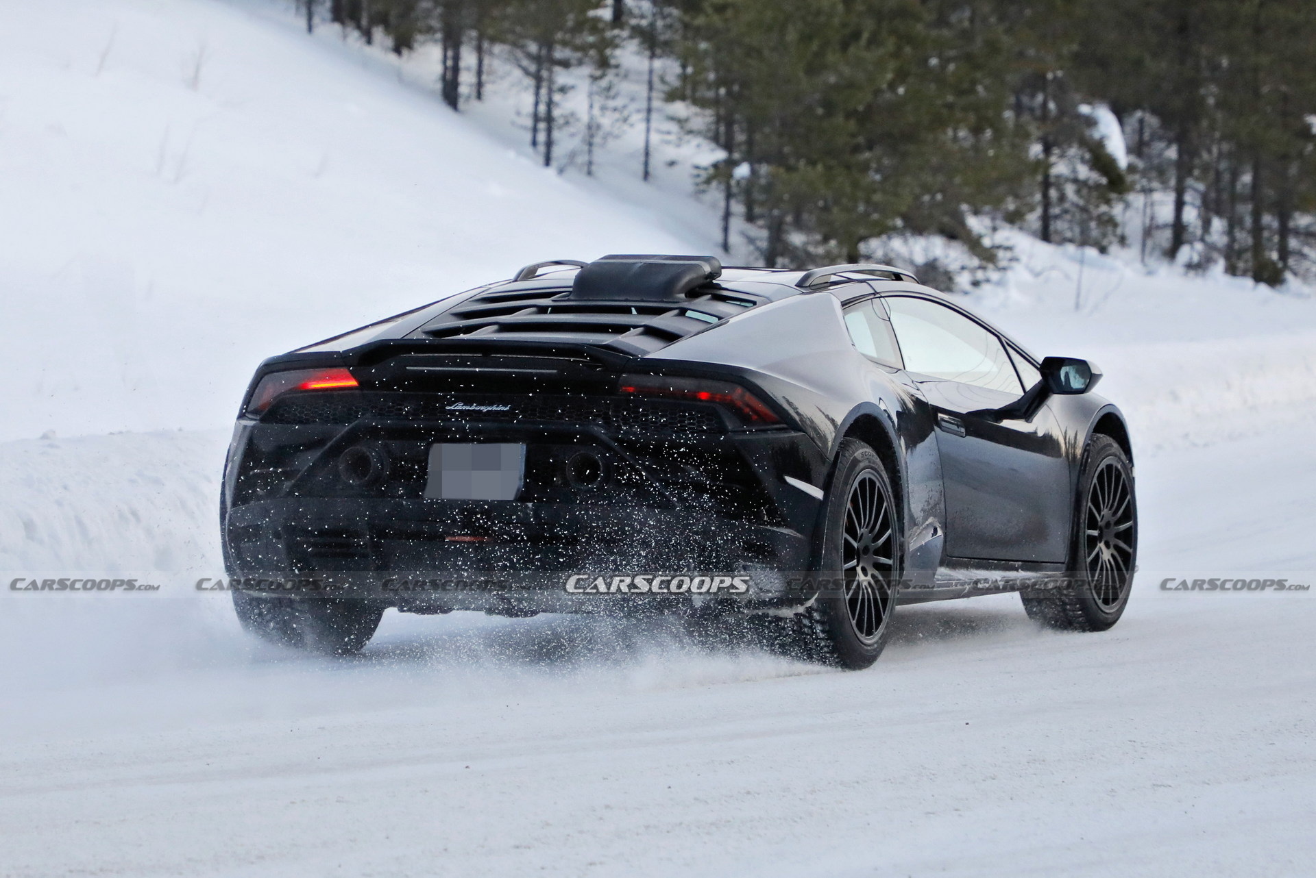Lamborghini Spied Testing Huracán Sterrato Jacked Up Super Off-Roader