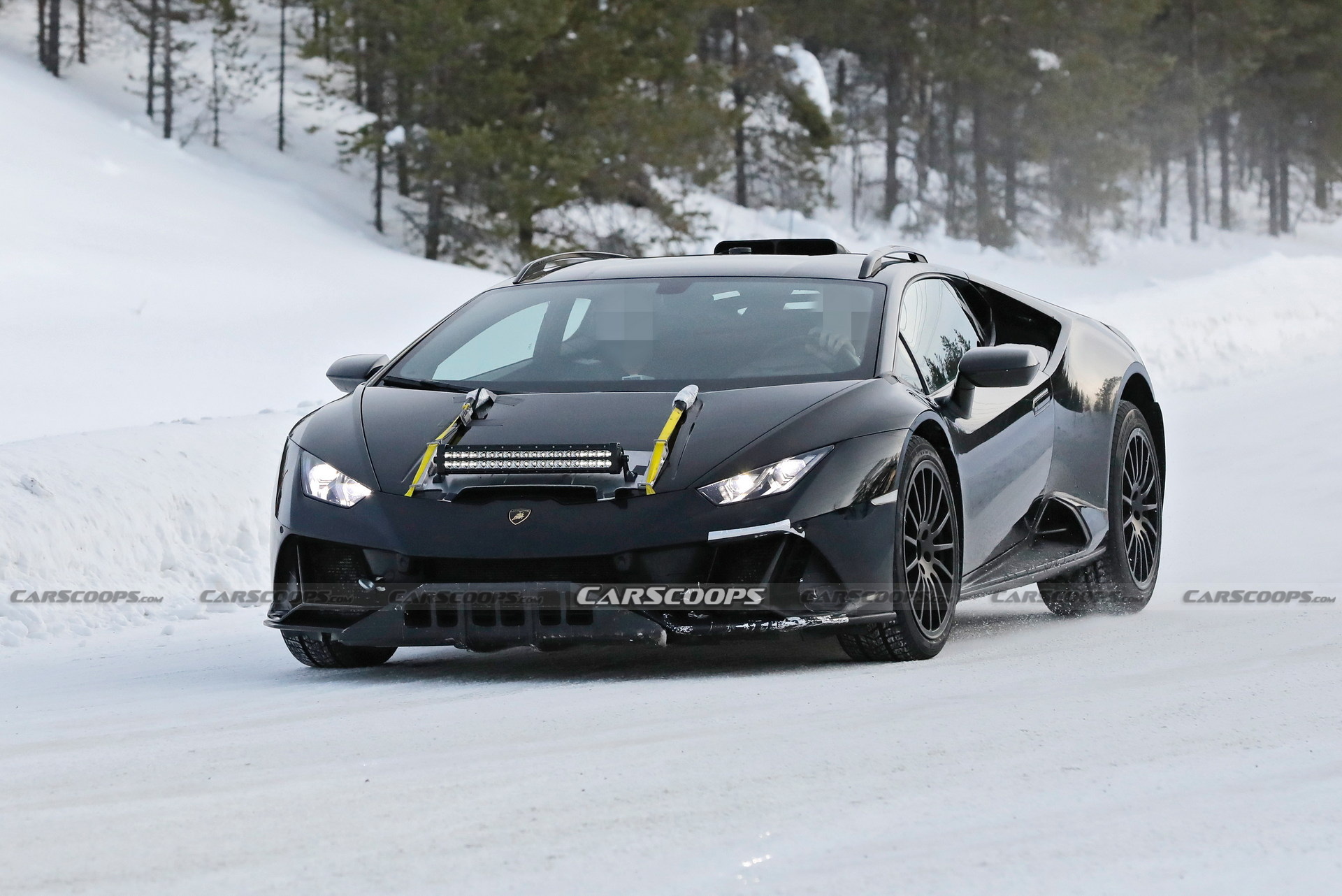 Lamborghini Spied Testing Huracán Sterrato Jacked Up Super Off-Roader