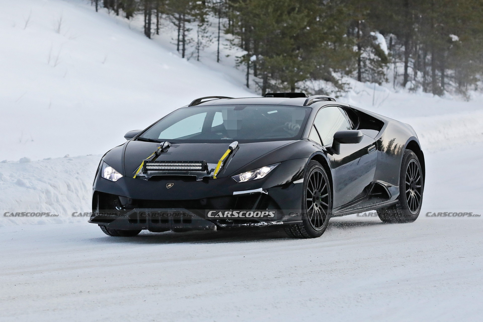 Lamborghini Spied Testing Huracán Sterrato Jacked Up Super Off-Roader