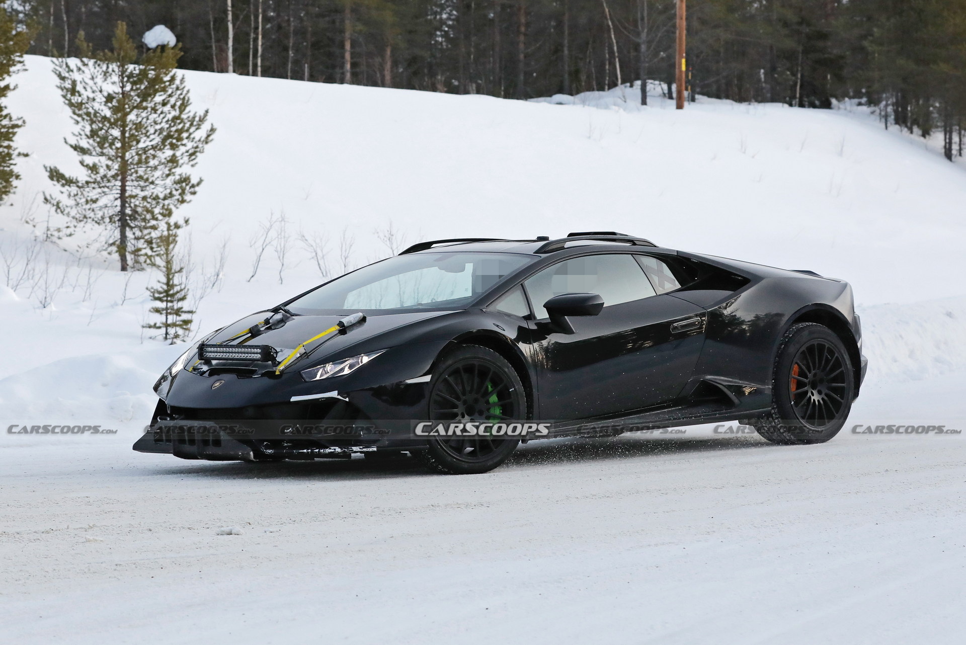 Lamborghini Spied Testing Huracán Sterrato Jacked Up Super Off-Roader