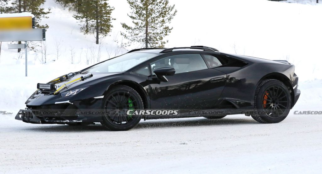 Lamborghini Spied Testing Huracán Sterrato Jacked Up Super Off-Roader