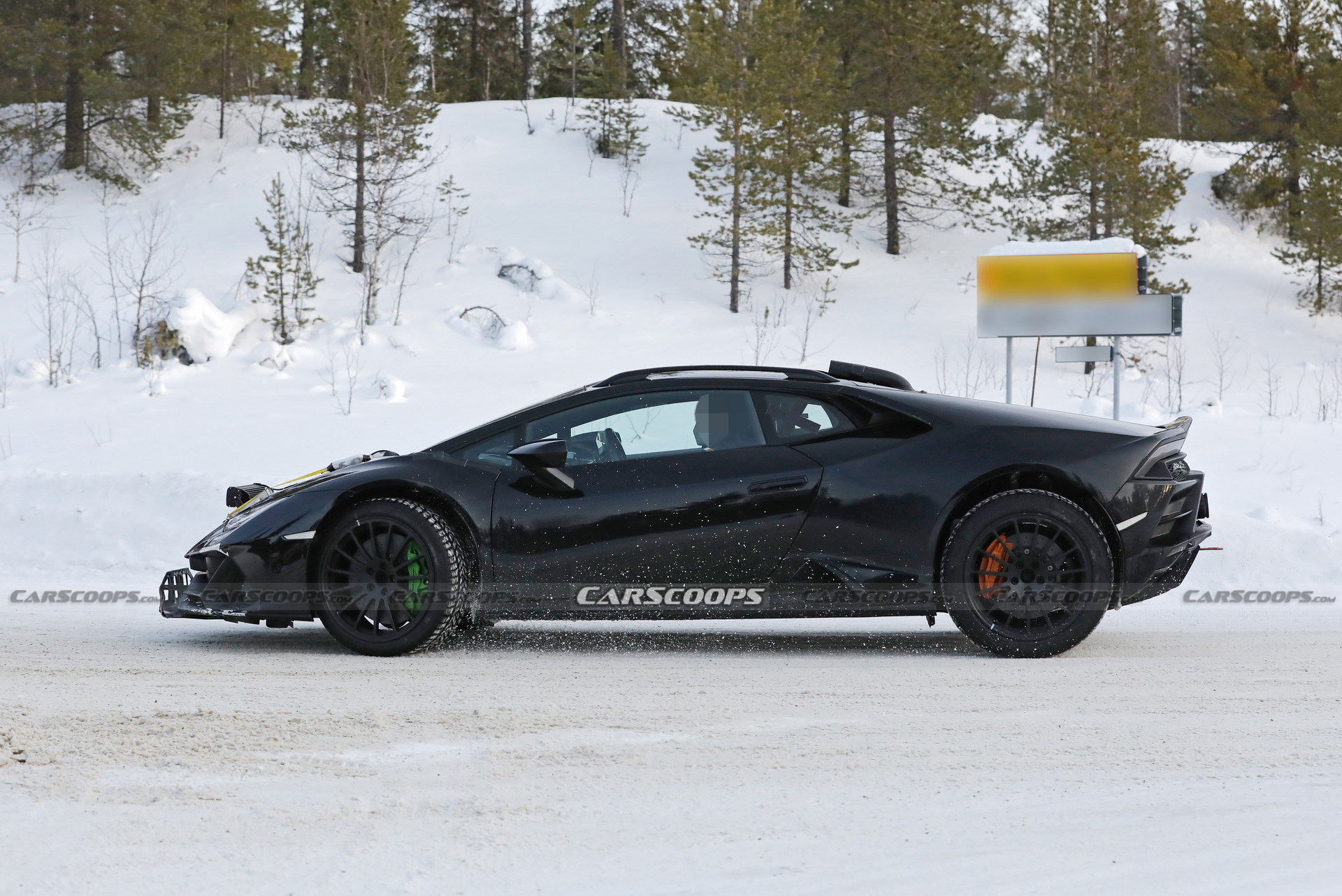 Lamborghini Spied Testing Huracán Sterrato Jacked Up Super Off-Roader