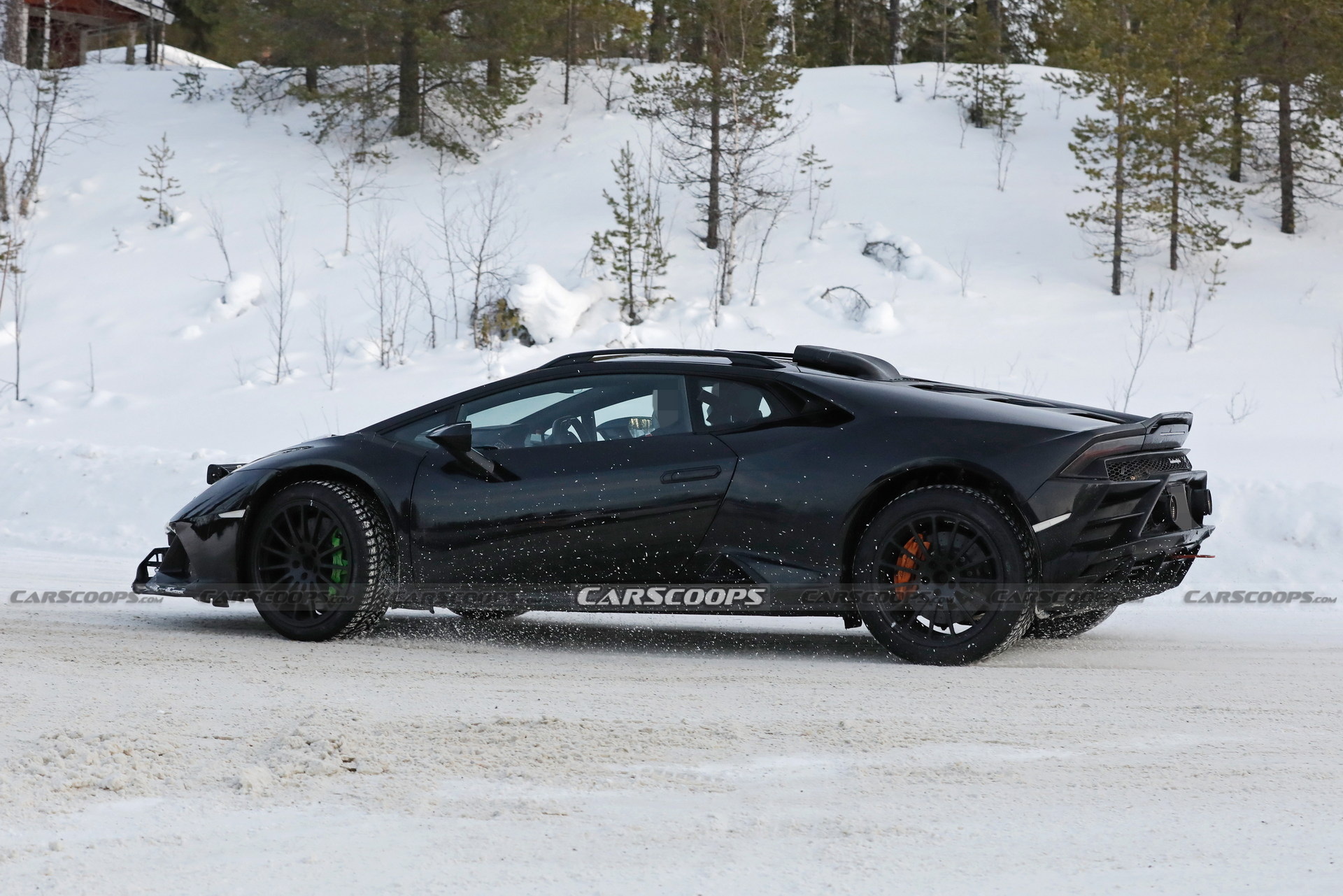 Lamborghini Spied Testing Huracán Sterrato Jacked Up Super Off-Roader