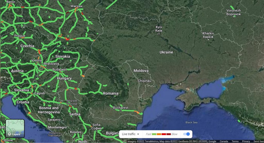 Google Maps Disables Live Traffic Data In Ukraine To Protect Citizens