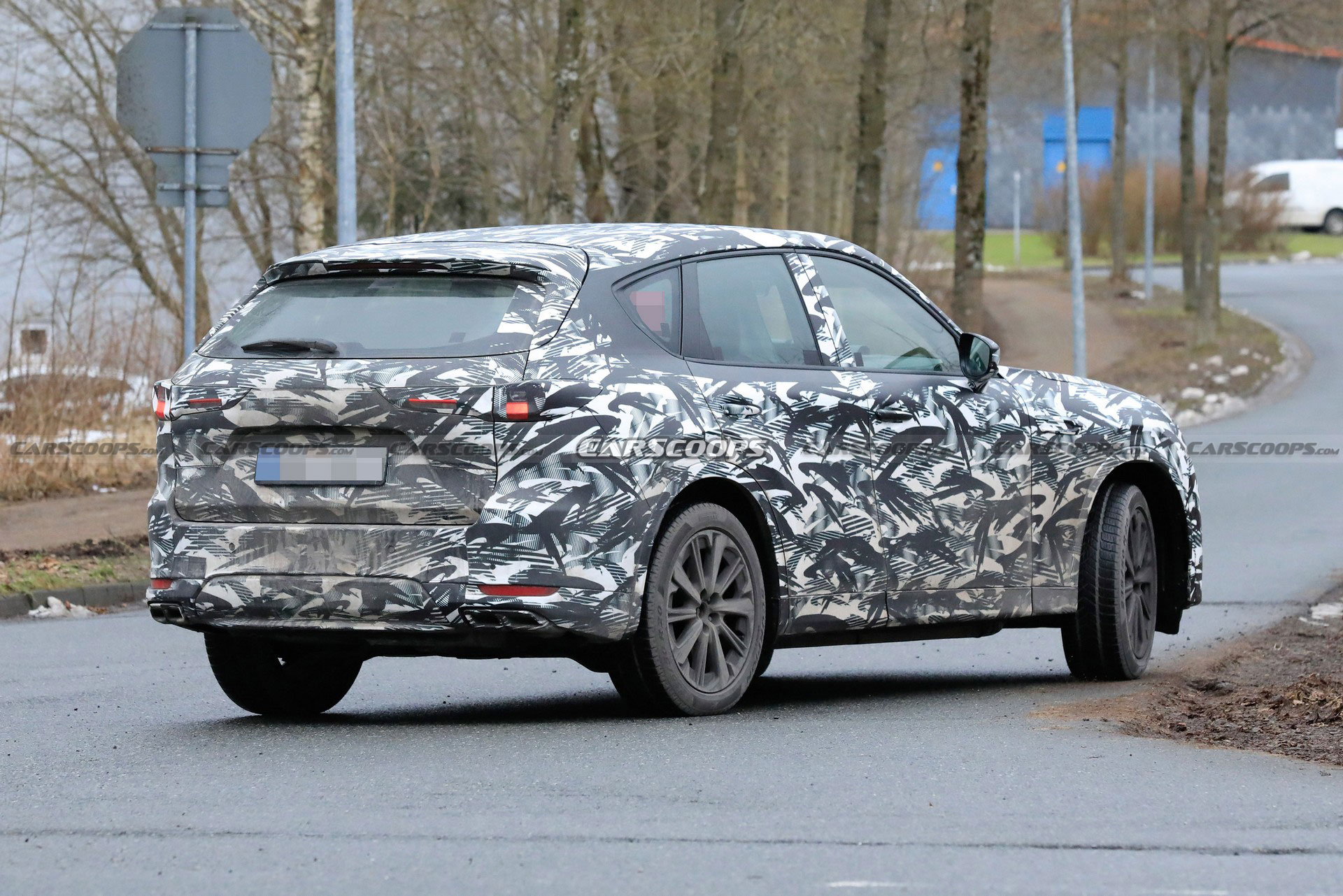 2022 Mazda CX-60 Spied Flaunting Four-Tailpipe Exhaust System, Debuts Next Month