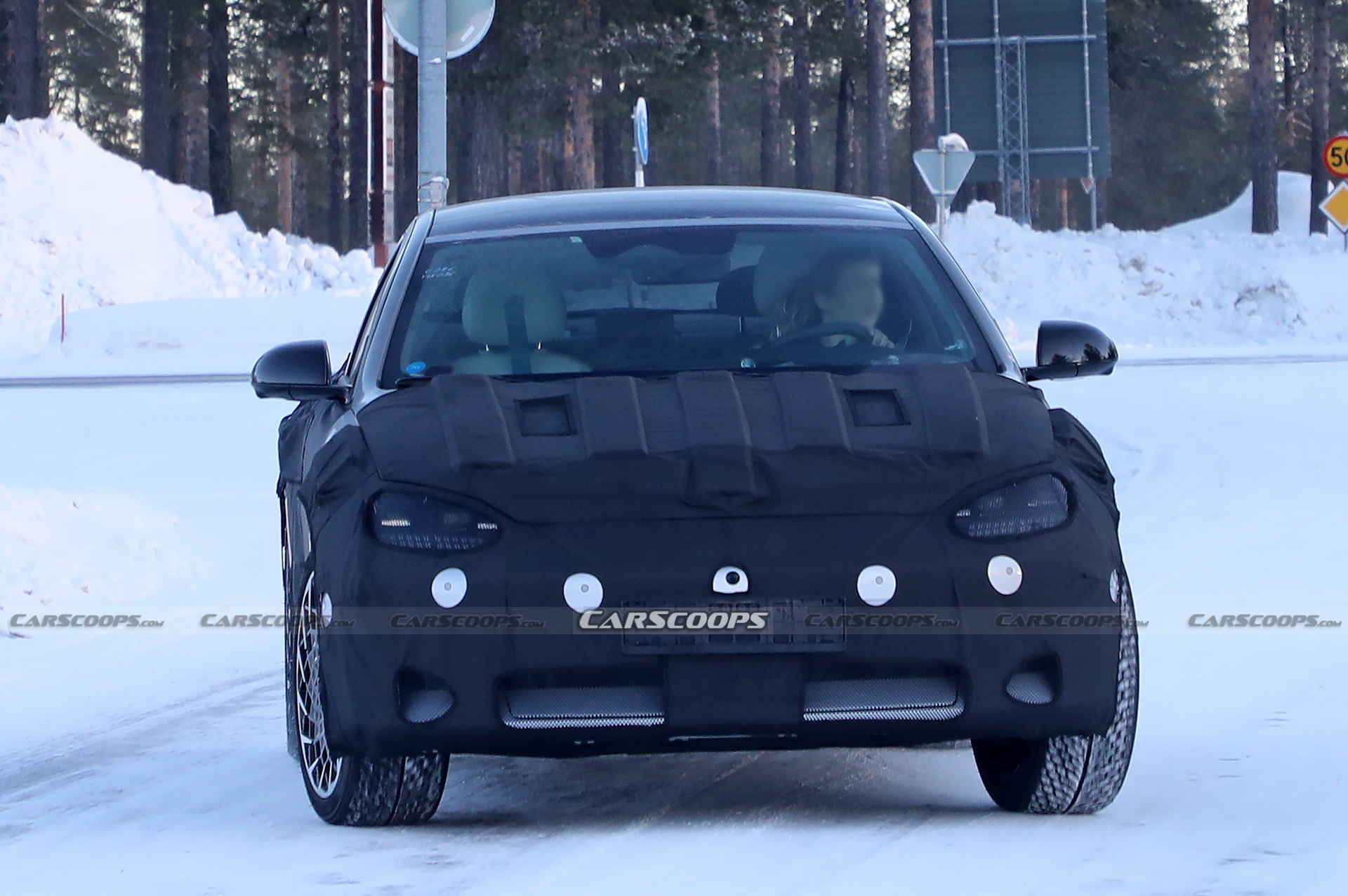 2023 Hyundai Ioniq 6’s Parametric Pixel LED Lights Spied Hiding Under Camouflage