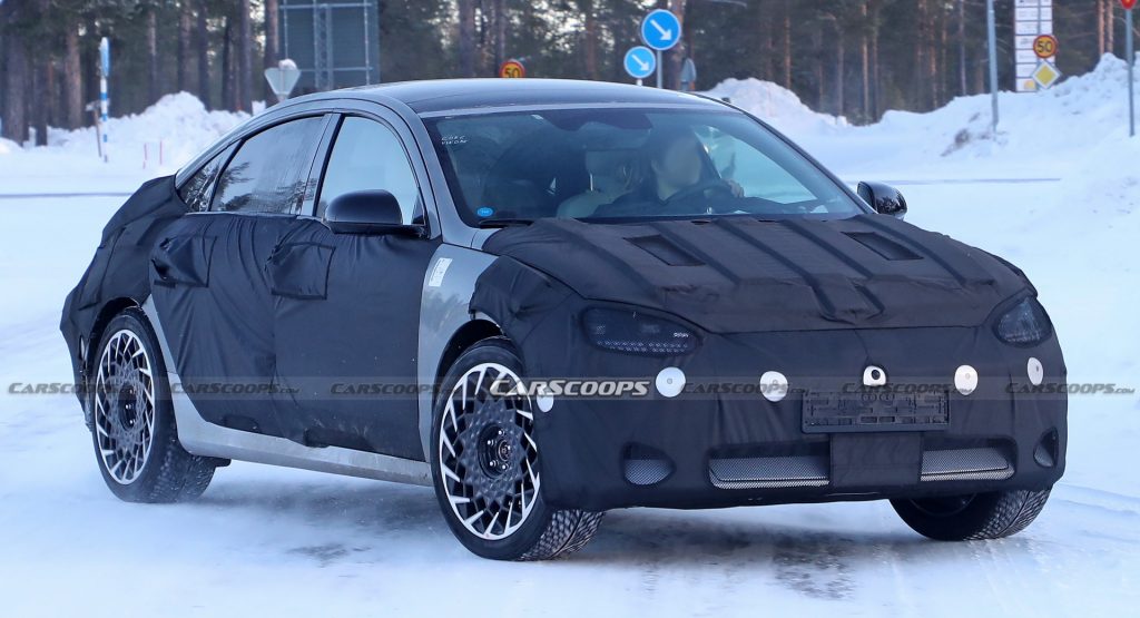  2023 Hyundai Ioniq 6’s Parametric Pixel LED Lights Spied Hiding Under Camouflage