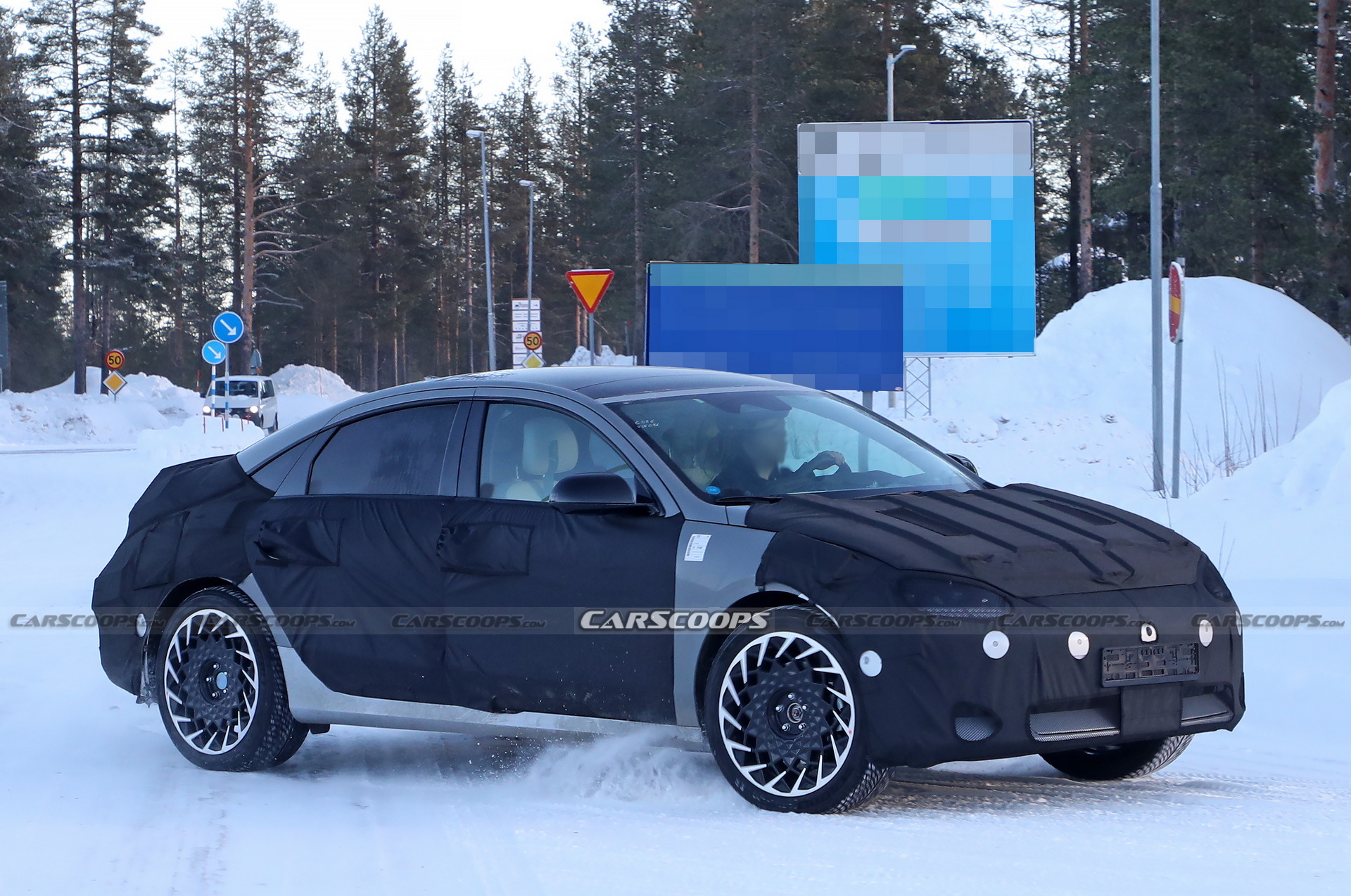 2023 Hyundai Ioniq 6’s Parametric Pixel LED Lights Spied Hiding Under Camouflage