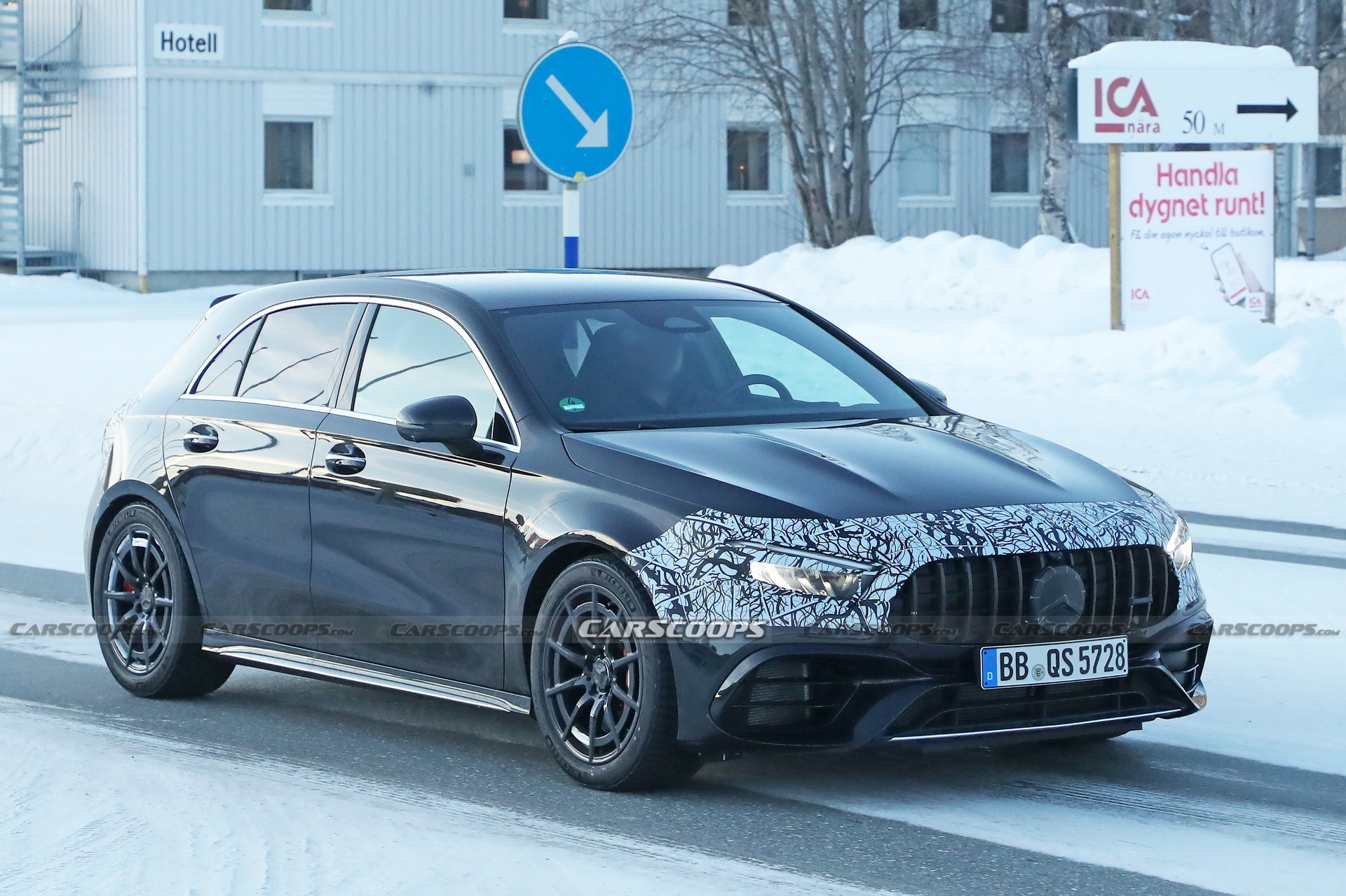 2023 Mercedes-AMG A45 Facelift Spied Inside-Out, Loses The MBUX Trackpad