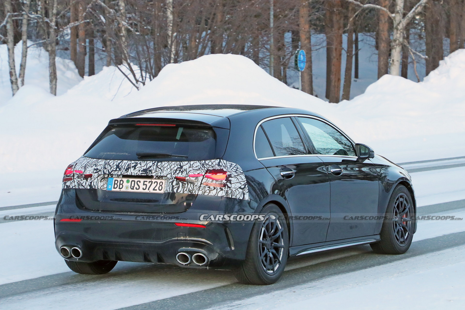 2023 Mercedes-AMG A45 Facelift Spied Inside-Out, Loses The MBUX Trackpad