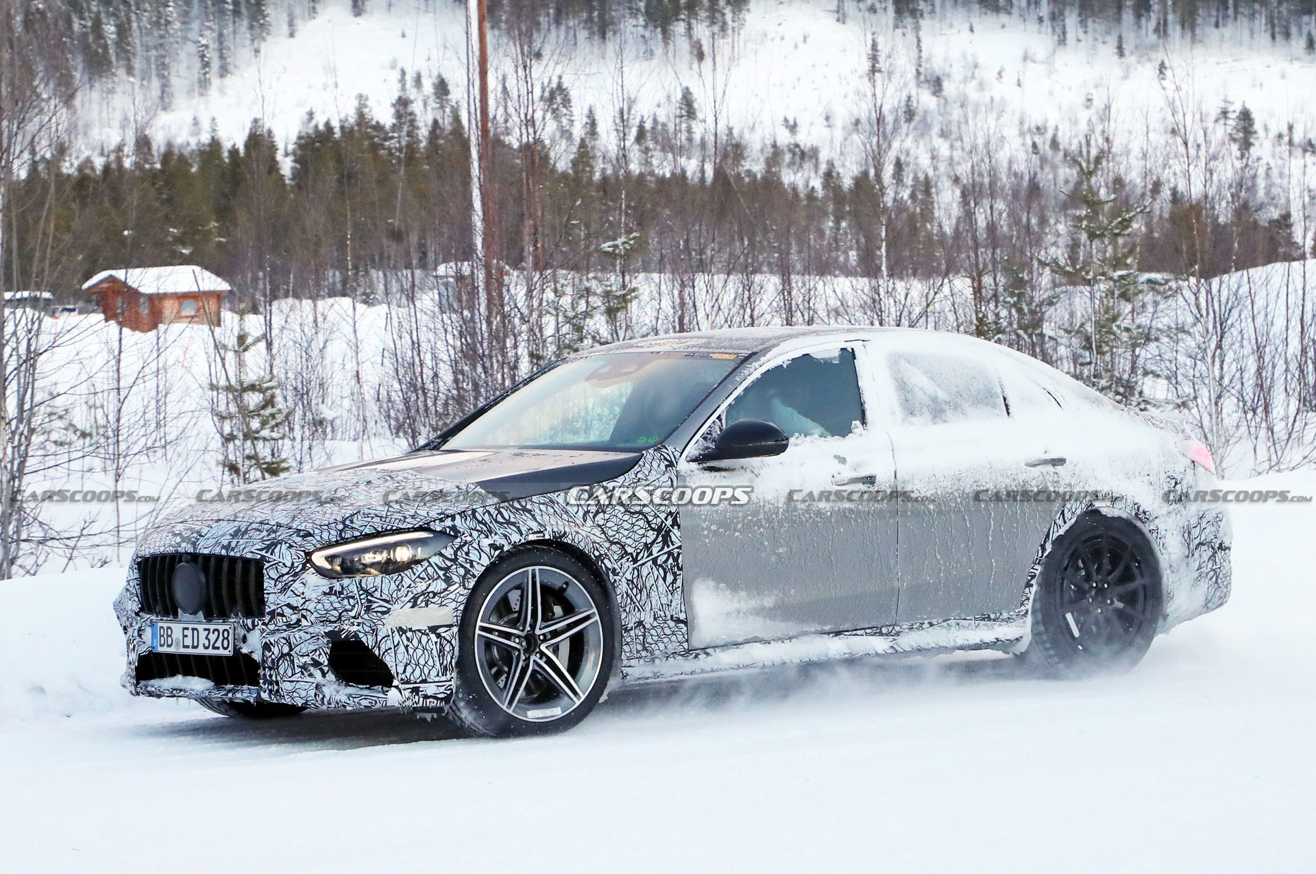 2023 Mercedes-AMG C63 Sedan And Wagon Drop Some Camo, Smile For Their Close-Up