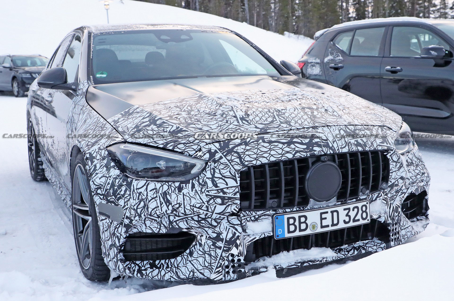 2023 Mercedes-AMG C63 Sedan And Wagon Drop Some Camo, Smile For Their Close-Up