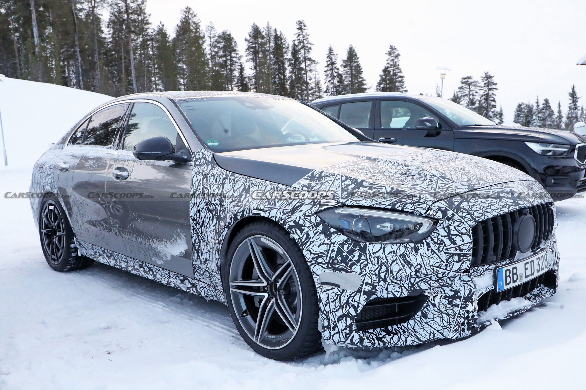 2023 Mercedes-AMG C63 Sedan And Wagon Drop Some Camo, Smile For Their Close-Up