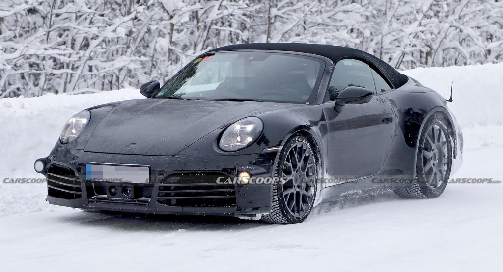  Updated 2024 Porsche 911 Convertible Spied For The First Time As 4.0-Liter N.A Engine Rumor Persists