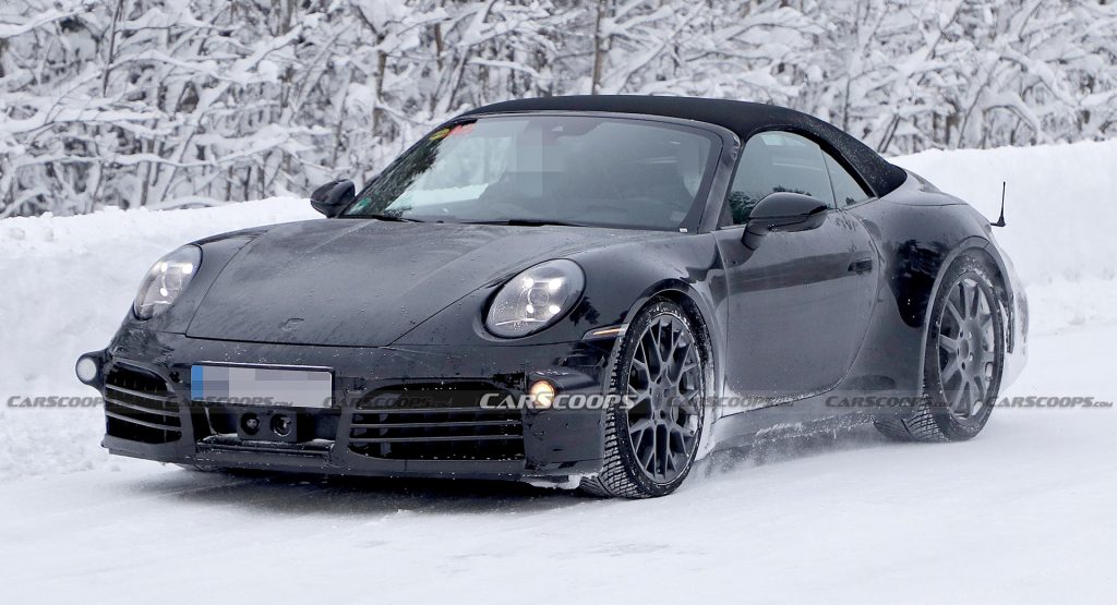 Updated 2024 Porsche 911 Convertible Spied For The First Time As 4.0-Liter N.A Engine Rumor Persists