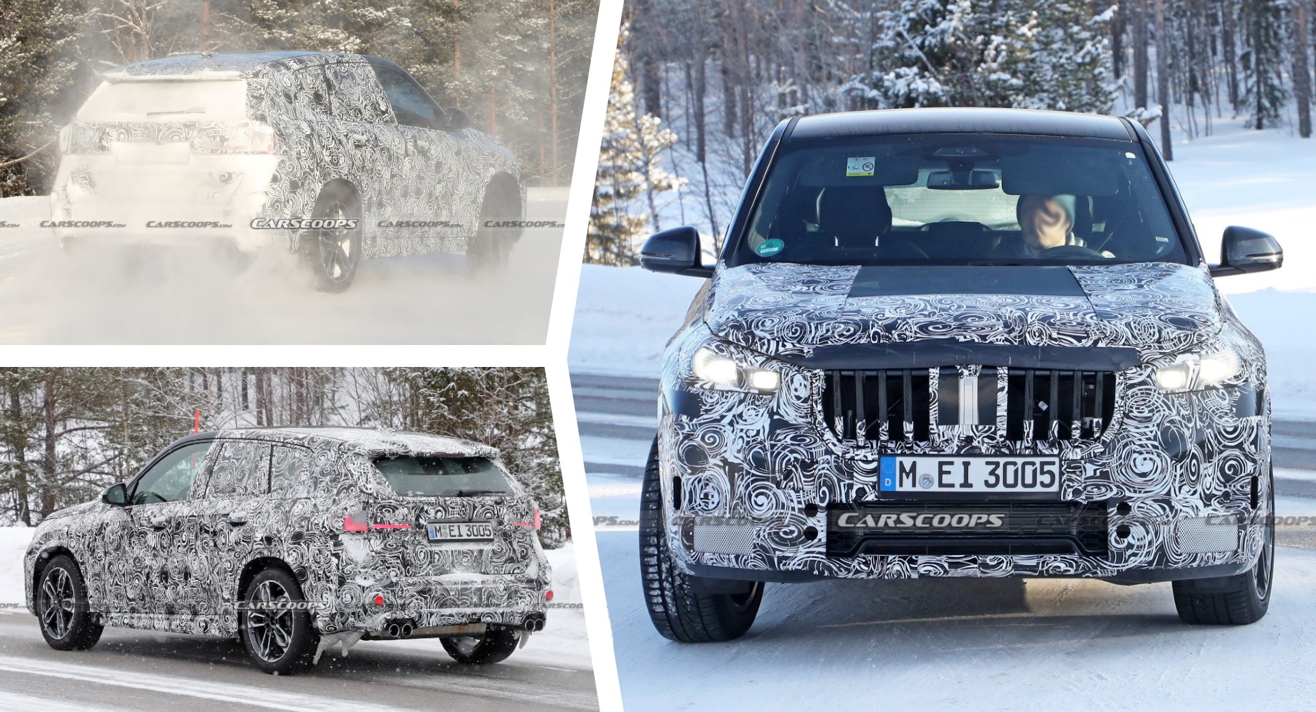 2023 BMW X1 M35i Spied With Quad-Tailpipes Powersliding In The Snow |  Carscoops