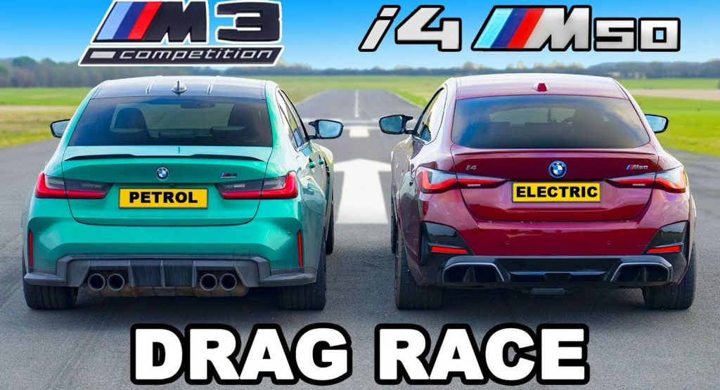  Here’s How The BMW M3 Matches Up Against The Electric i4 M50 In A Drag Race
