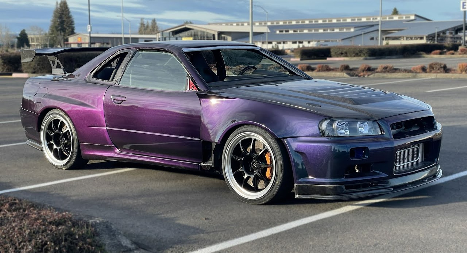 This Guy Dropped An R34 Nissan Skyline Body On A Salvaged R35 And This Is  Its First Test Drive | Carscoops