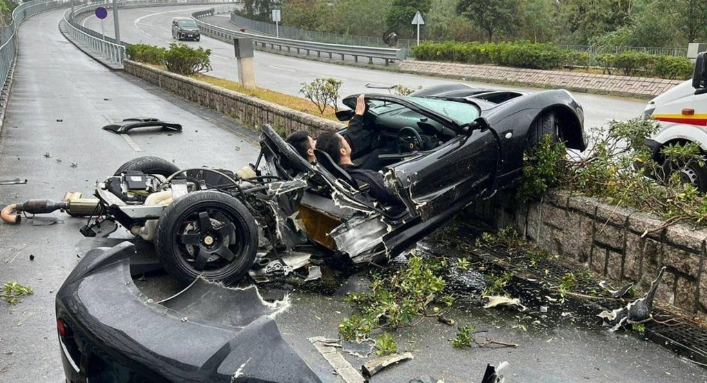  Unbelievably Lucky Guys Cheat Death In Final Destination-Like Crash After Lotus Flies Into Lamp Post