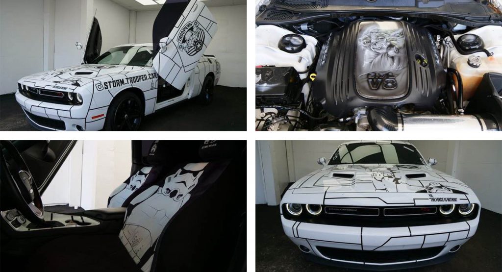  The Force Is Strong In This Stormtrooper-Inspired Dodge Challenger