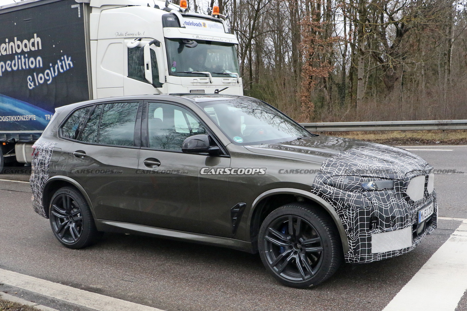Facelifted 2024 BMW X5 M Spied Showing Its Updated Grille Design