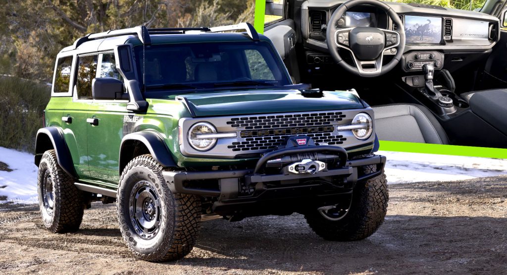  2022 Ford Bronco Everglades Gets Tough With A 10,000 Pound Winch And Snorkel For $53,000