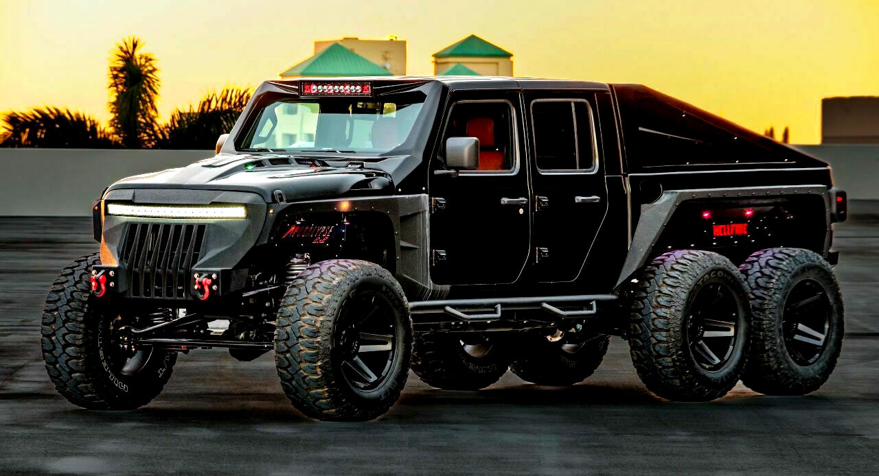 It's A Jeep Cybertruck Thing: Gladiator 'Hellfire' 6×6 Has 750 HP And Costs  $220,000 | Carscoops