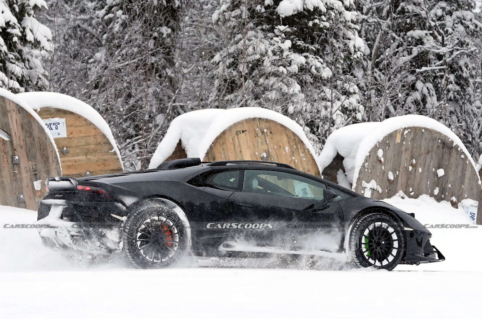 Lamborghini Huracan Sterrato Off-Road Supercar Spied Getting High Next To The Urus