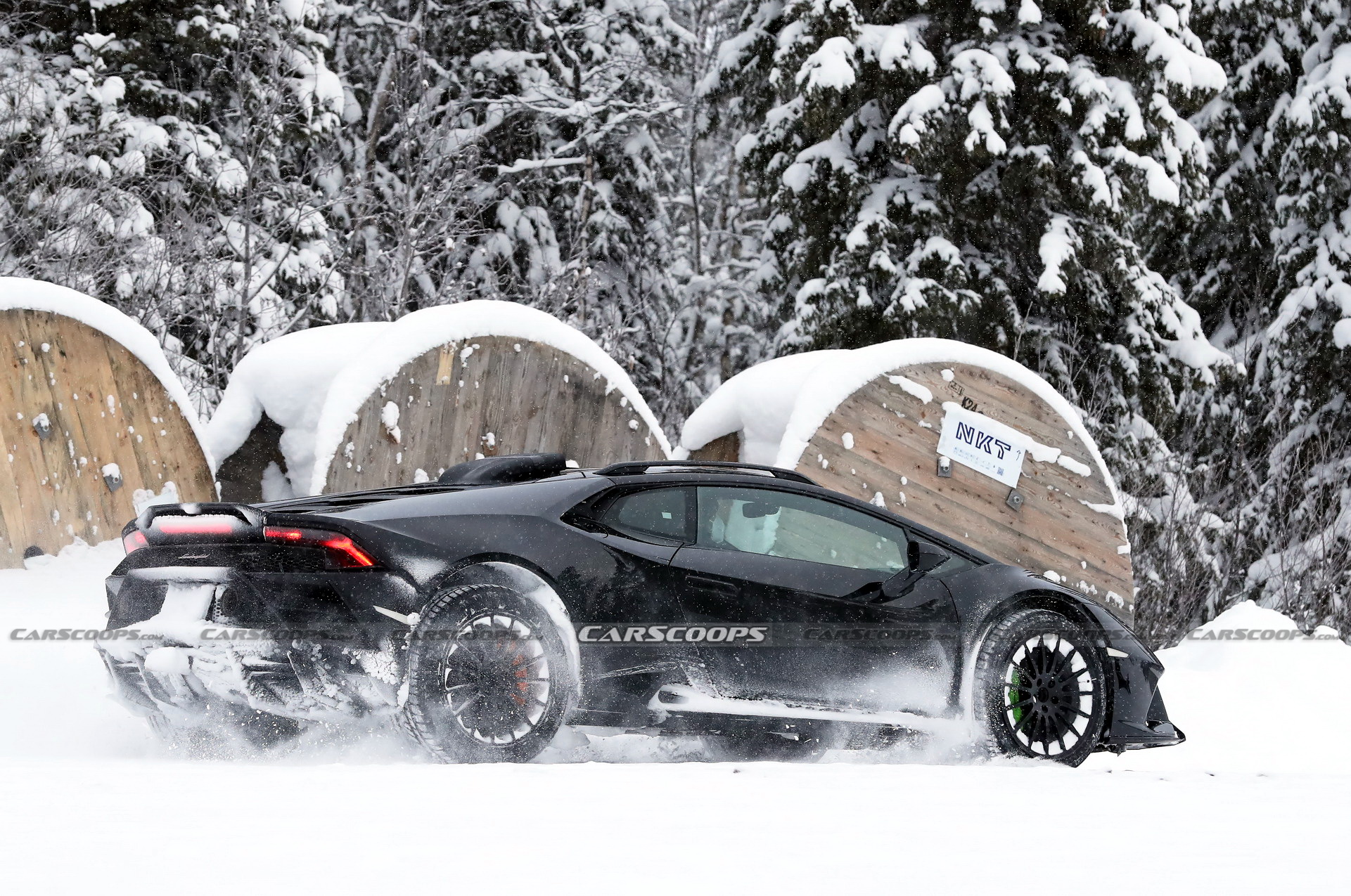 Lamborghini Huracan Sterrato Off-Road Supercar Spied Getting High Next To The Urus