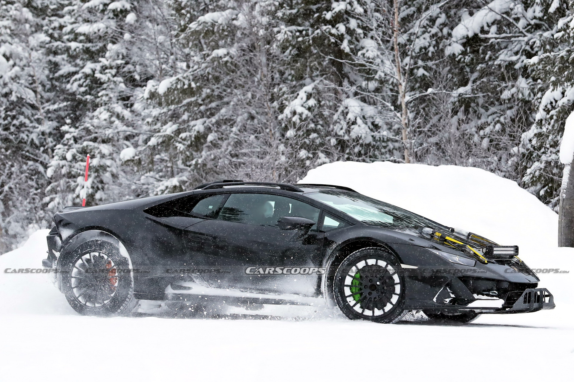 Lamborghini Huracan Sterrato Off-Road Supercar Spied Getting High Next To The Urus