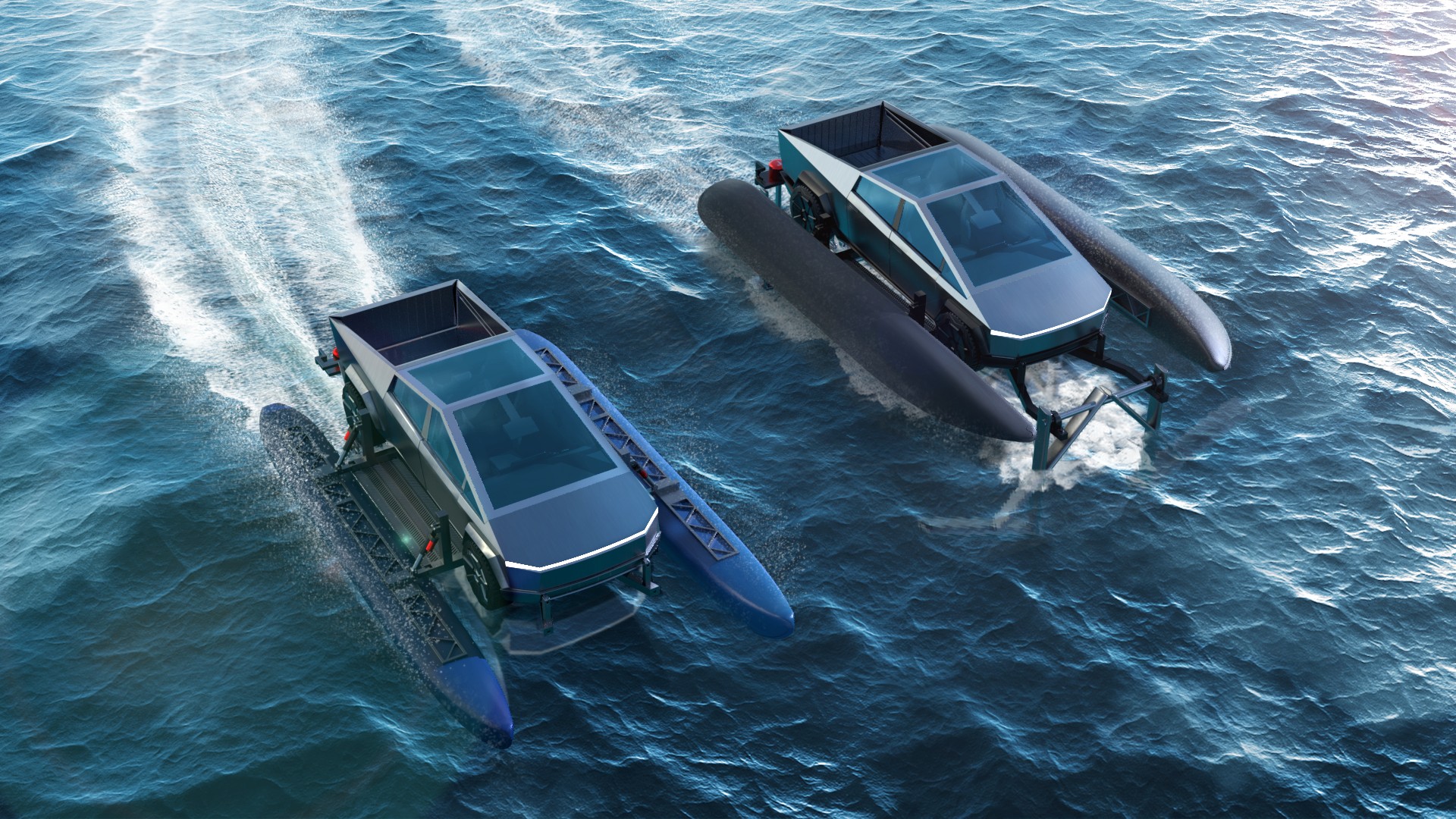 This Guy Wants To Turn The Tesla Cybertruck Into A Catamaran