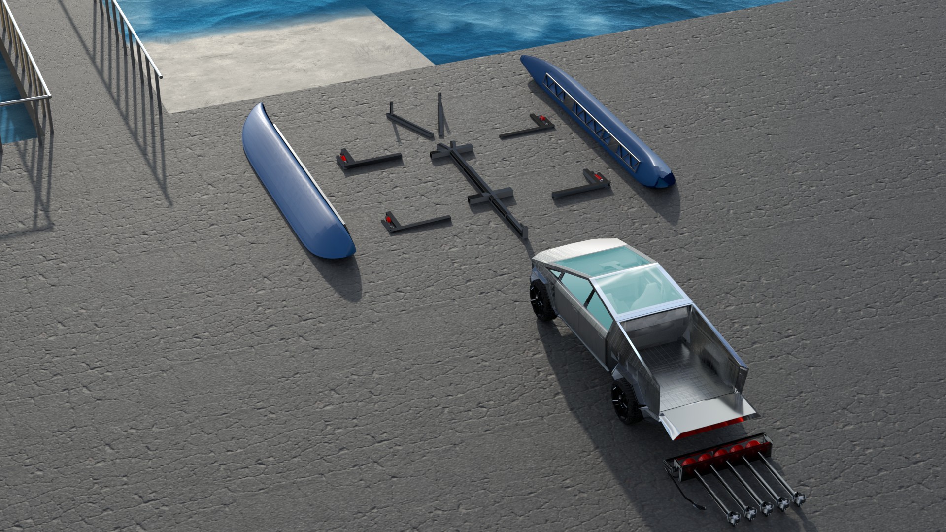This Guy Wants To Turn The Tesla Cybertruck Into A Catamaran