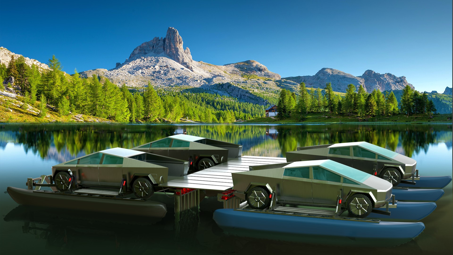 This Guy Wants To Turn The Tesla Cybertruck Into A Catamaran