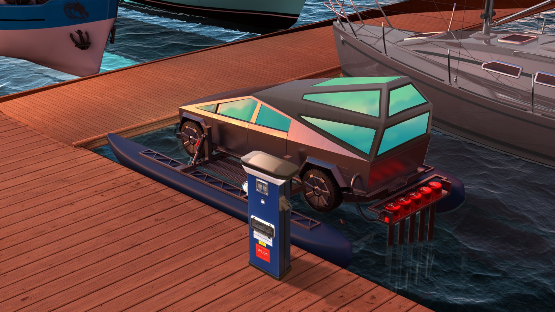 This Guy Wants To Turn The Tesla Cybertruck Into A Catamaran