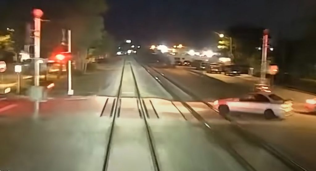  Miami Train Slams Into Honda Civic Speeding Through Crossing, Splits It In Half