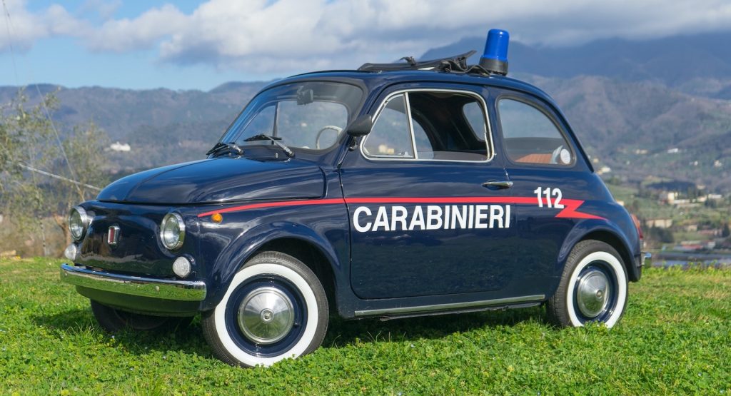 This 18 HP Fiat 500 Cop Car Is A Getaway Driver’s Dream Come True