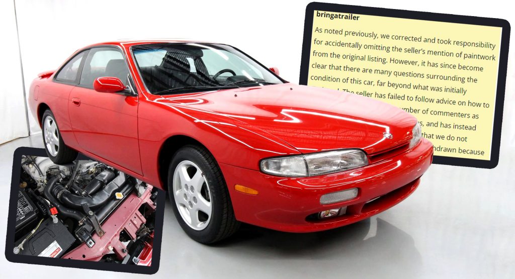 590-Mile 1995 Nissan 240SX Pulled From BaT Auction After Web Sleuths Uncover Shady Past