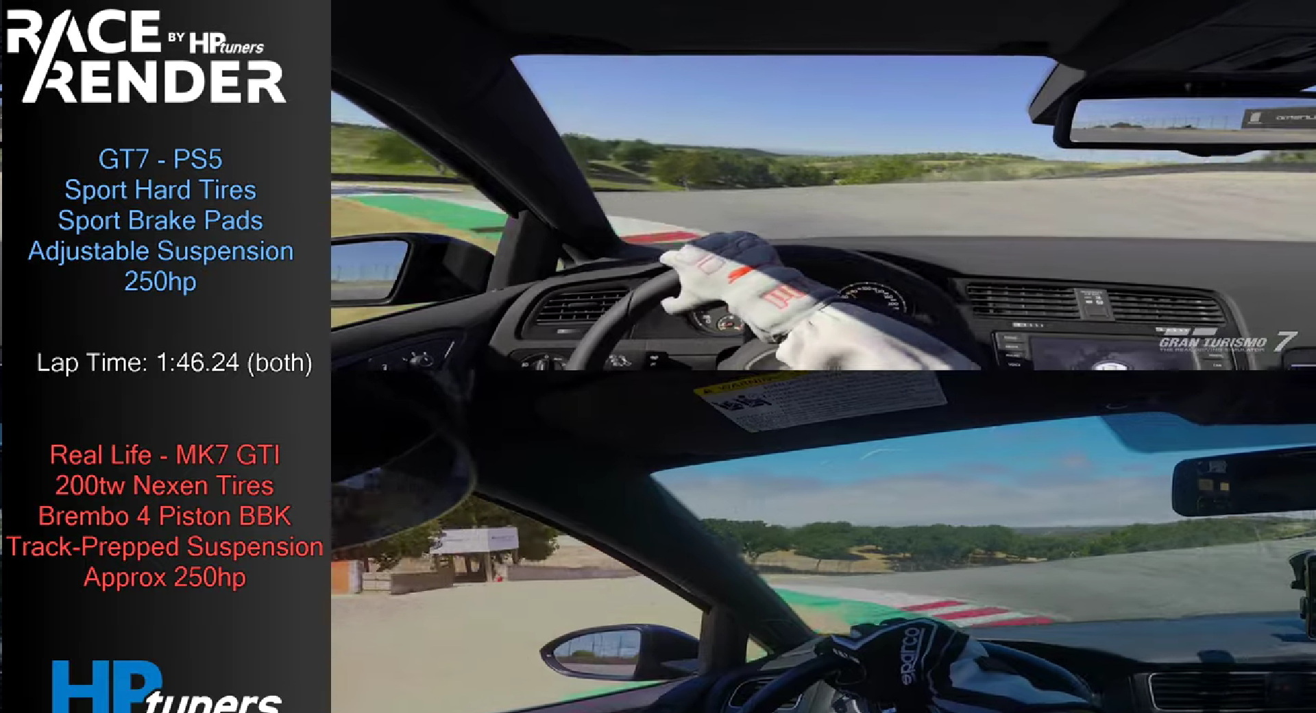 Watch A Gran Turismo 7 Vs Real Life Lap Of Laguna Seca In A VW Golf GTI  Side-By-Side