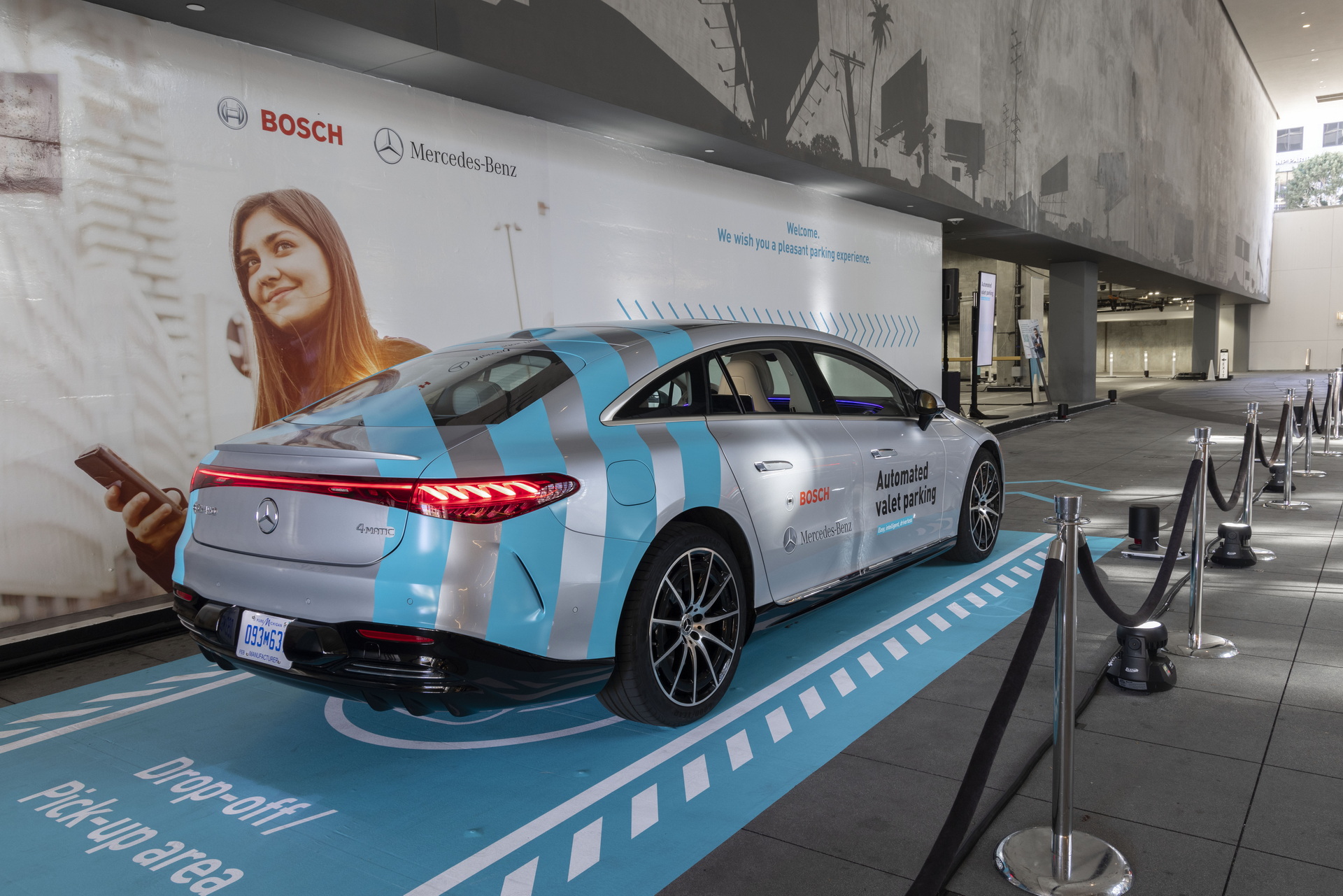 Mercedes Demonstrates Automated Valet Parking With EQS At LA Hotel