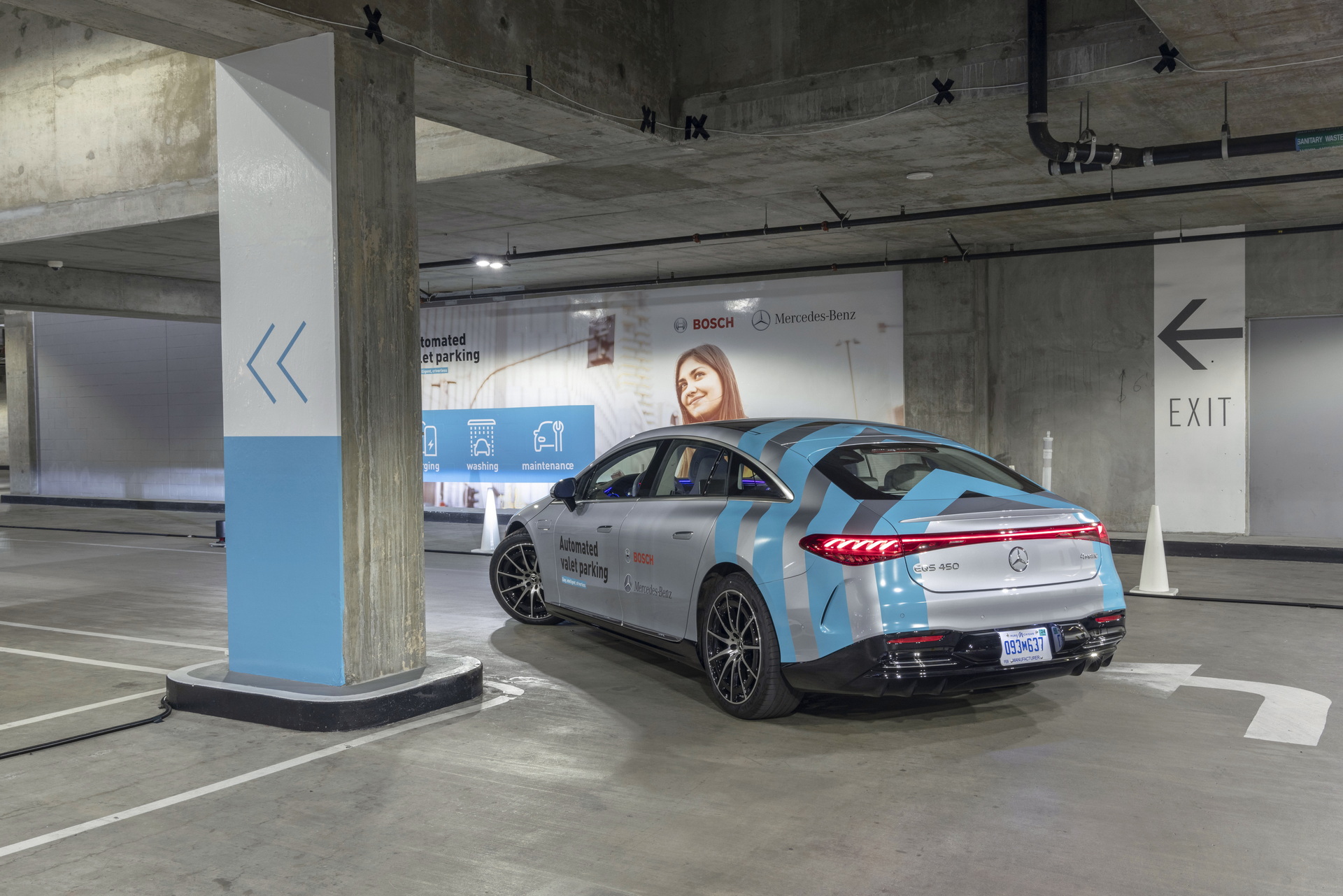 Mercedes Demonstrates Automated Valet Parking With EQS At LA Hotel