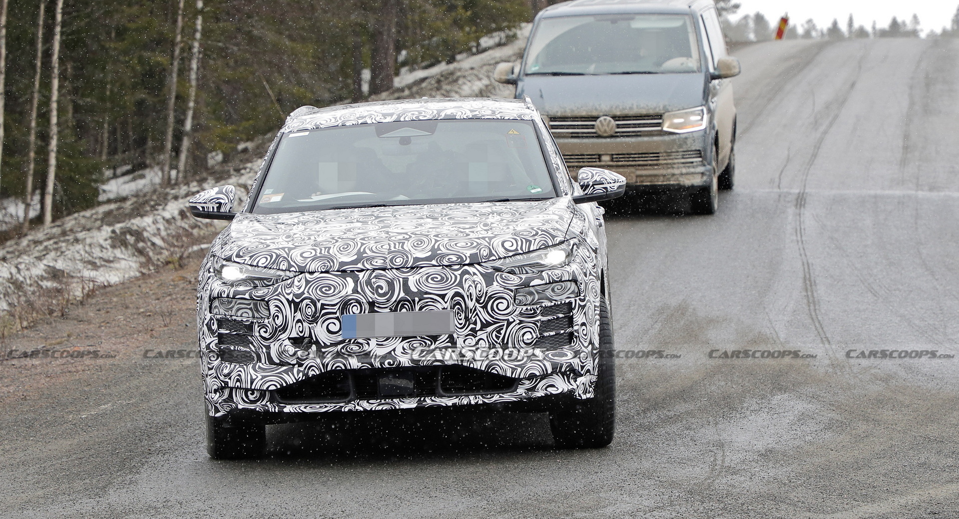 2024 Audi Q6 e-tron Front End Completely Uncovered In Latest Spy Shots