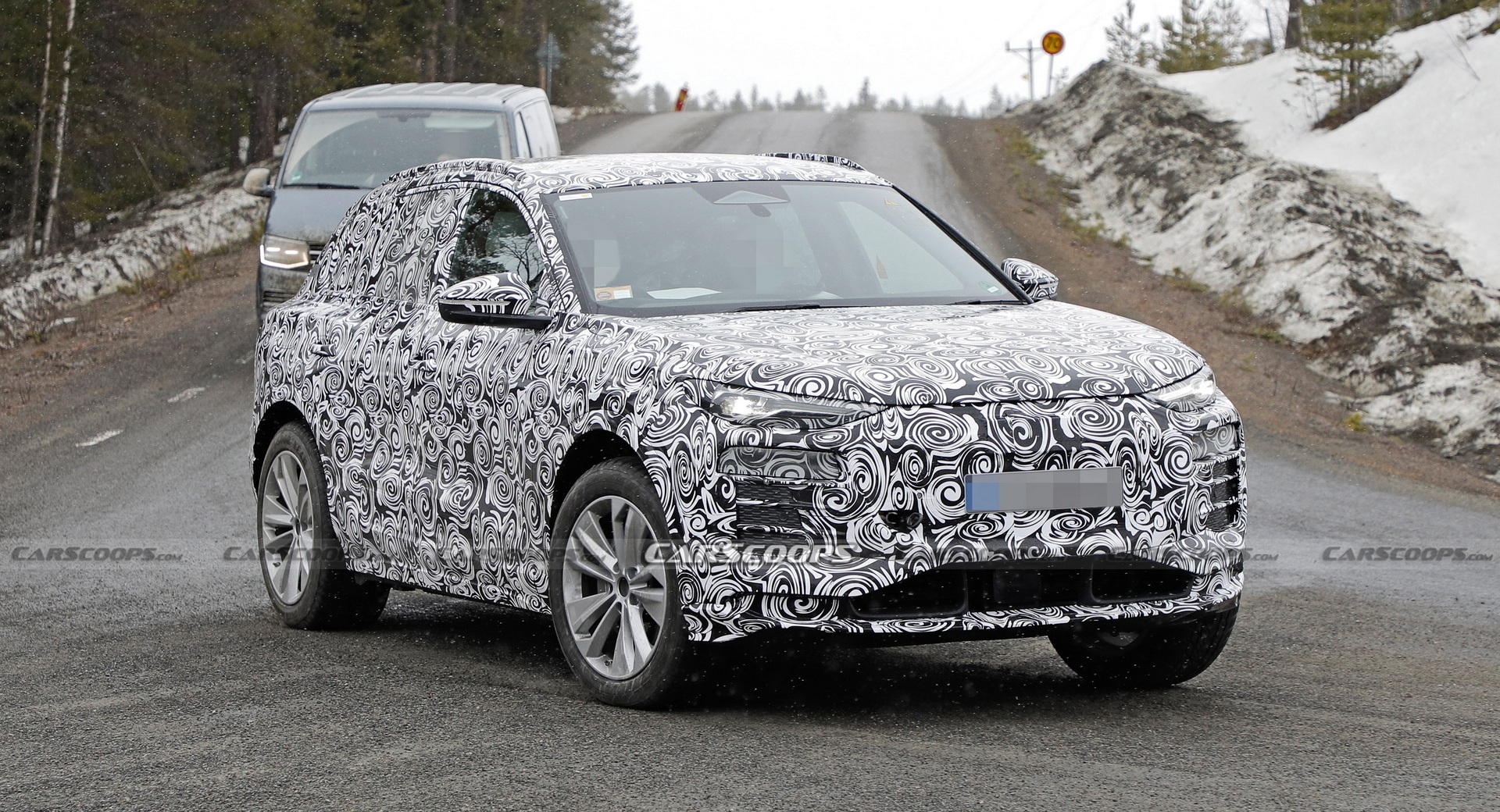 2024 Audi Q6 e-tron Front End Completely Uncovered In Latest Spy Shots