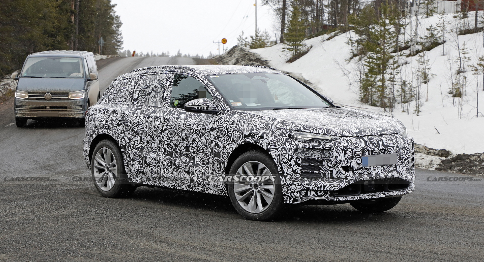 2024 Audi Q6 e-tron Front End Completely Uncovered In Latest Spy Shots